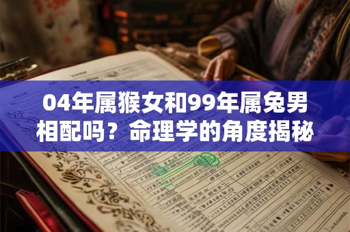 04年属猴女和99年属兔男相配吗？命理学的角度揭秘属相之合