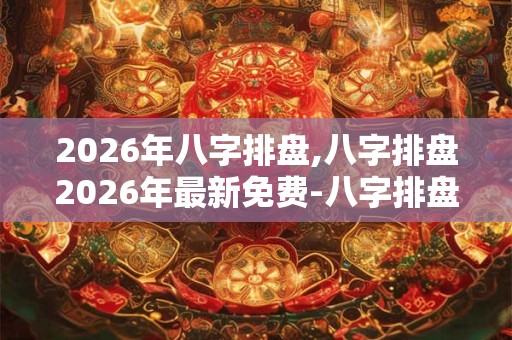 2026年八字排盘,八字排盘2026年最新免费-八字排盘官方免费版