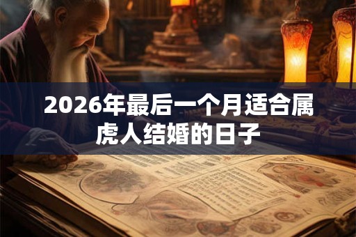 2026年最后一个月适合属虎人结婚的日子