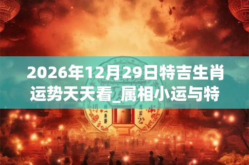 2026年12月29日特吉生肖运势天天看_属相小运与特吉生肖播报