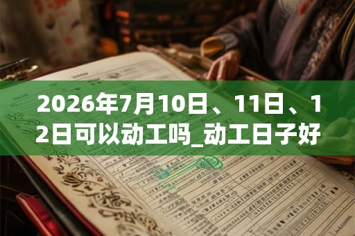 2026年7月10日、11日、12日可以动工吗_动工日子好吗