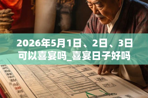 2026年5月1日、2日、3日可以喜宴吗_喜宴日子好吗