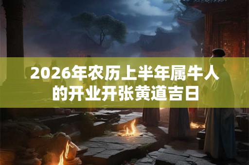 2026年农历上半年属牛人的开业开张黄道吉日