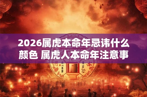 2026属虎本命年忌讳什么颜色 属虎人本命年注意事项