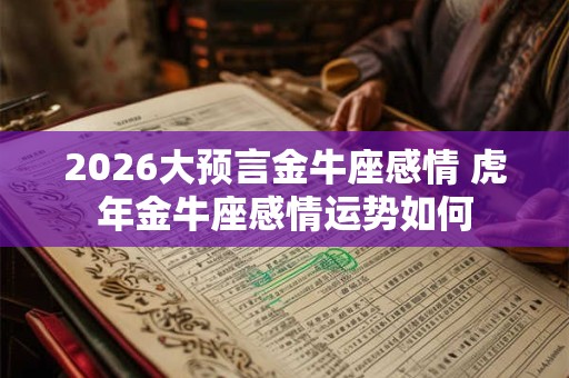2026大预言金牛座感情 虎年金牛座感情运势如何