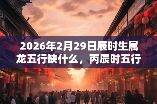 2026年2月29日辰时生属龙五行缺什么，丙辰时五行缺什么