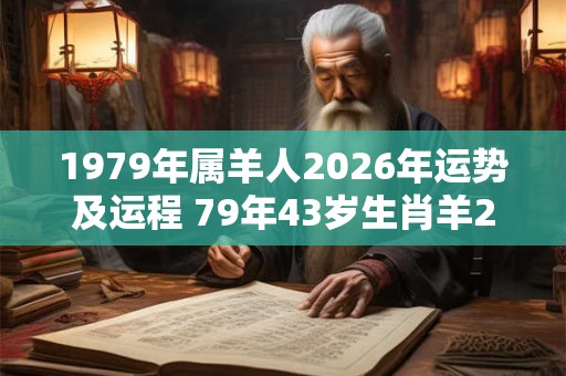 1979年属羊人2026年运势及运程 79年43岁生肖羊2026年每月运势
