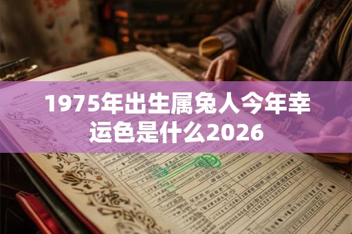 1975年出生属兔人今年幸运色是什么2026