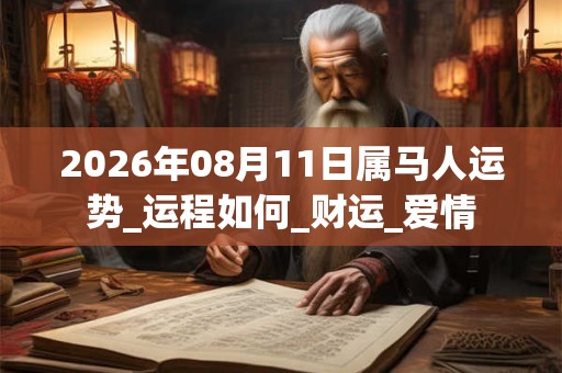 2026年08月11日属马人运势_运程如何_财运_爱情