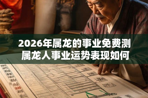 2026年属龙的事业免费测 属龙人事业运势表现如何