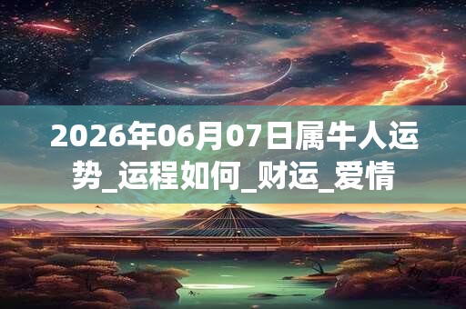 2026年06月07日属牛人运势_运程如何_财运_爱情