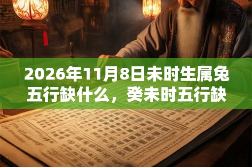 2026年11月8日未时生属兔五行缺什么，癸未时五行缺什么