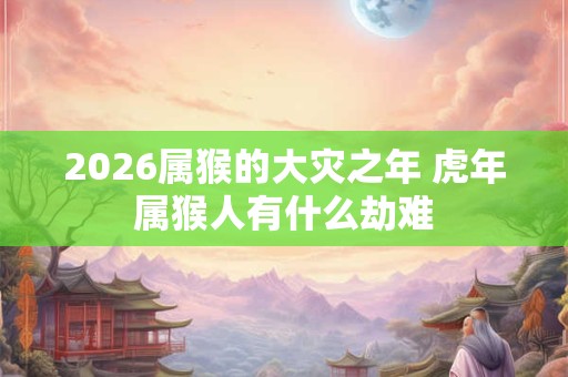 2026属猴的大灾之年 虎年属猴人有什么劫难