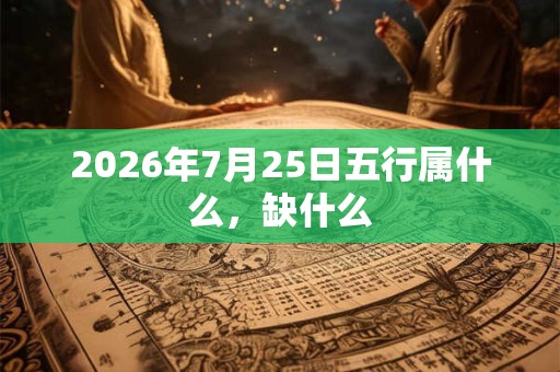 2026年7月25日五行属什么，缺什么