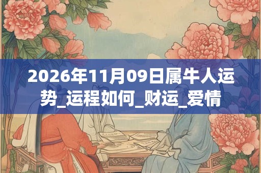2026年11月09日属牛人运势_运程如何_财运_爱情