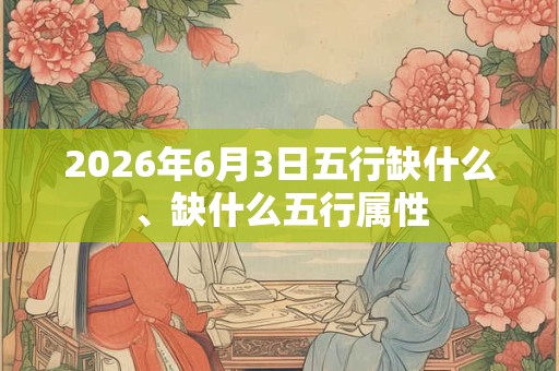 2026年6月3日五行缺什么、缺什么五行属性
