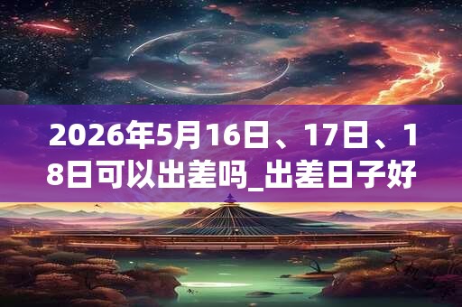 2026年5月16日、17日、18日可以出差吗_出差日子好吗