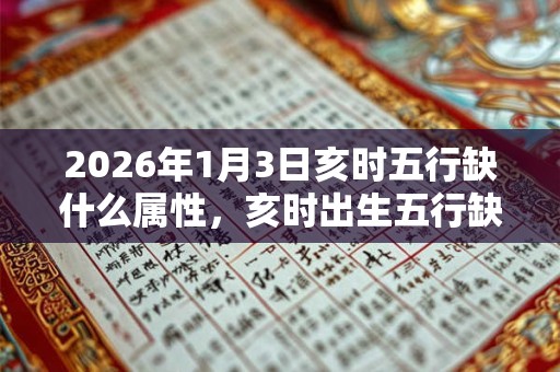 2026年1月3日亥时五行缺什么属性，亥时出生五行缺什么