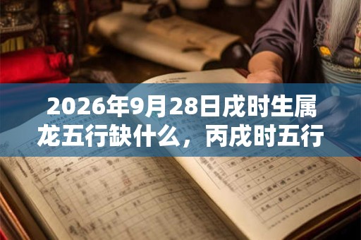 2026年9月28日戌时生属龙五行缺什么，丙戌时五行缺什么