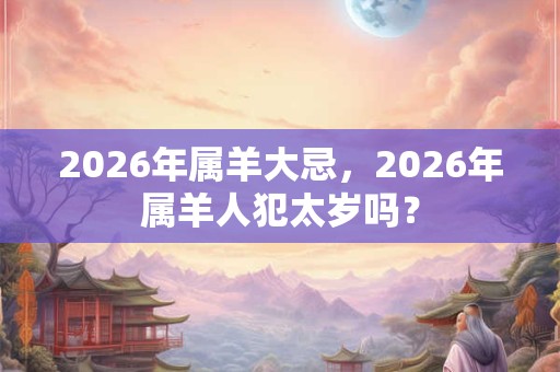 2026年属羊大忌，2026年属羊人犯太岁吗？