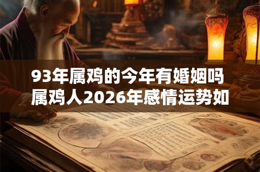 93年属鸡的今年有婚姻吗 属鸡人2026年感情运势如何