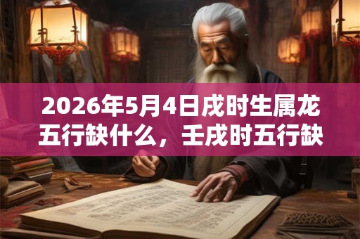 2026年5月4日戌时生属龙五行缺什么，壬戌时五行缺什么
