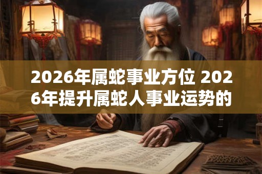 2026年属蛇事业方位 2026年提升属蛇人事业运势的方法 2026年属蛇事业方位 2026年提升属蛇人事业运势的方法