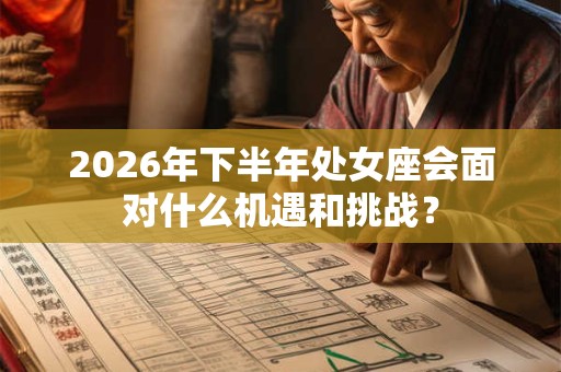 2026年下半年处女座会面对什么机遇和挑战？