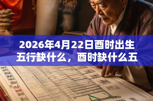 2026年4月22日酉时出生五行缺什么，酉时缺什么五行