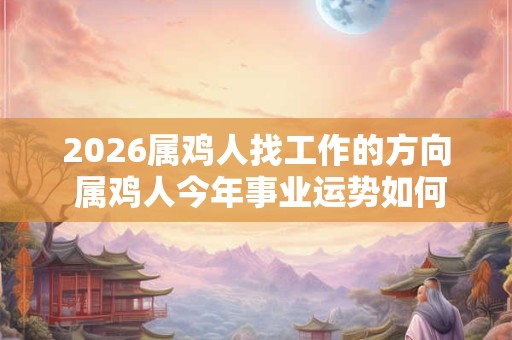 2026属鸡人找工作的方向 属鸡人今年事业运势如何