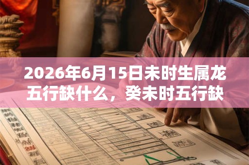 2026年6月15日未时生属龙五行缺什么，癸未时五行缺什么