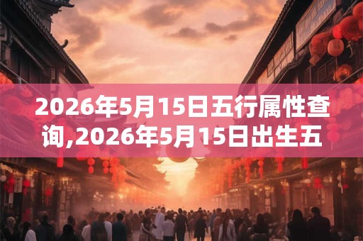2026年5月15日五行属性查询,2026年5月15日出生五行属什么