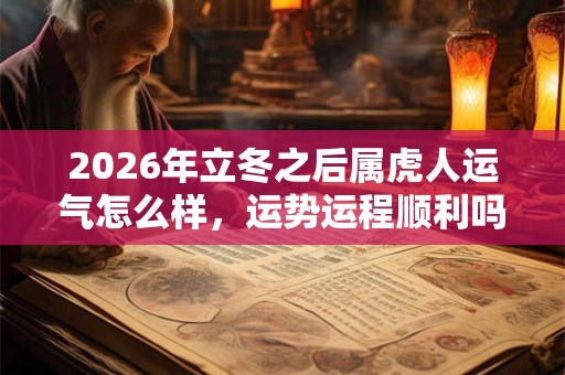 2026年立冬之后属虎人运气怎么样，运势运程顺利吗？
