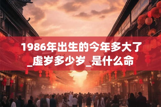 1986年出生的今年多大了_虚岁多少岁_是什么命