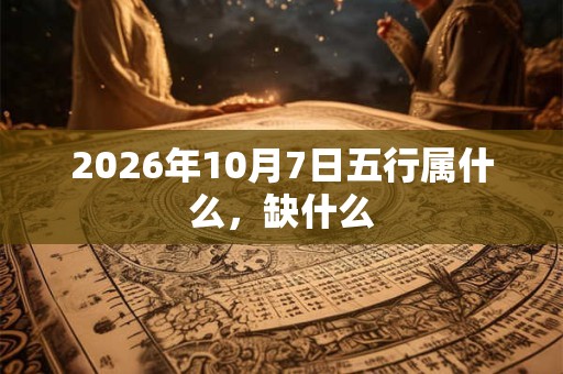 2026年10月7日五行属什么，缺什么