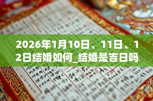 2026年1月10日、11日、12日结婚如何_结婚是吉日吗