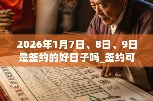 2026年1月7日、8日、9日是签约的好日子吗_签约可以吗