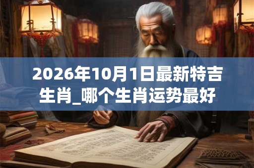 2026年10月1日最新特吉生肖_哪个生肖运势最好