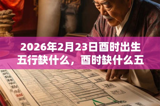 2026年2月23日酉时出生五行缺什么，酉时缺什么五行
