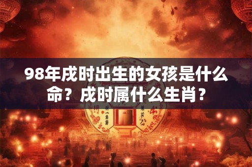 98年戌时出生的女孩是什么命？戌时属什么生肖？