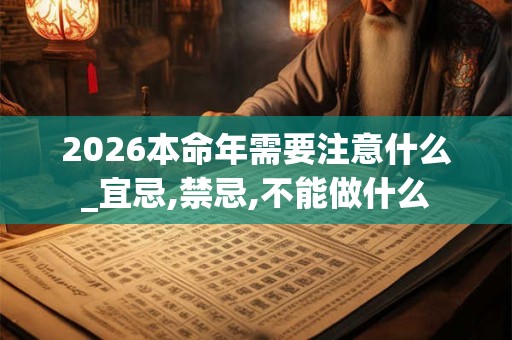 2026本命年需要注意什么_宜忌,禁忌,不能做什么