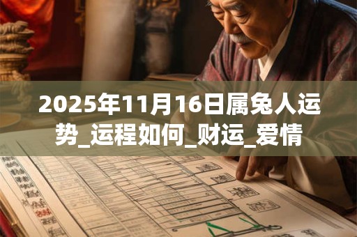 2025年11月16日属兔人运势_运程如何_财运_爱情