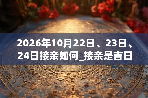 2026年10月22日、23日、24日接亲如何_接亲是吉日吗