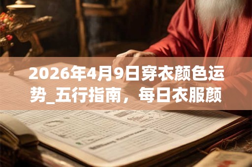 2026年4月9日穿衣颜色运势_五行指南，每日衣服颜色幸运色