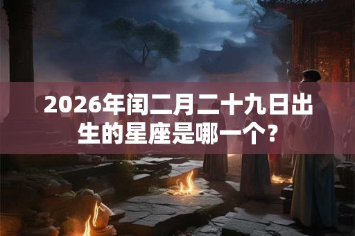 2026年闰二月二十九日出生的星座是哪一个？