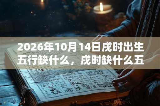 2026年10月14日戌时出生五行缺什么，戌时缺什么五行