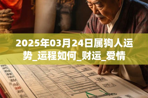 2025年03月24日属狗人运势_运程如何_财运_爱情