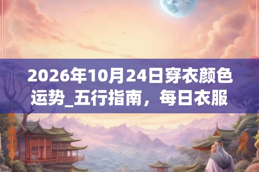 2026年10月24日穿衣颜色运势_五行指南，每日衣服颜色幸运色