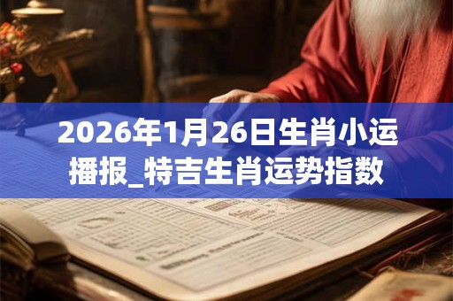 2026年1月26日生肖小运播报_特吉生肖运势指数
