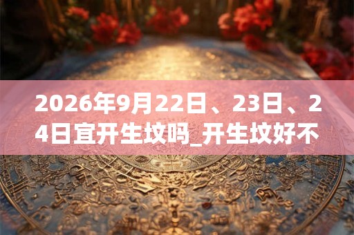 2026年9月22日、23日、24日宜开生坟吗_开生坟好不好